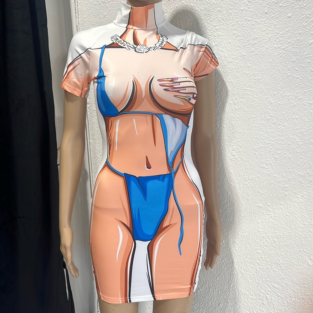 Bodycon vacation swimsuit body dress